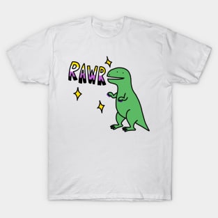 Rawr nonbinary dinosaur T-Shirt